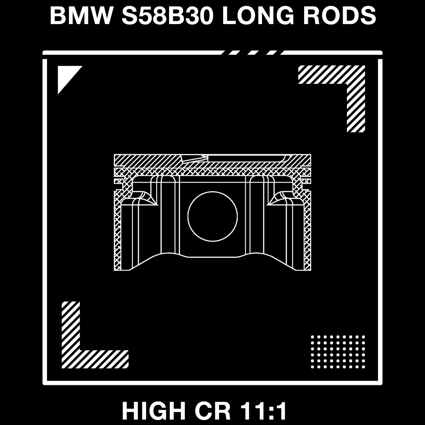 ITALIANRP PISTONS - BMW S58 HIGH CR 11:1 LONG RODS