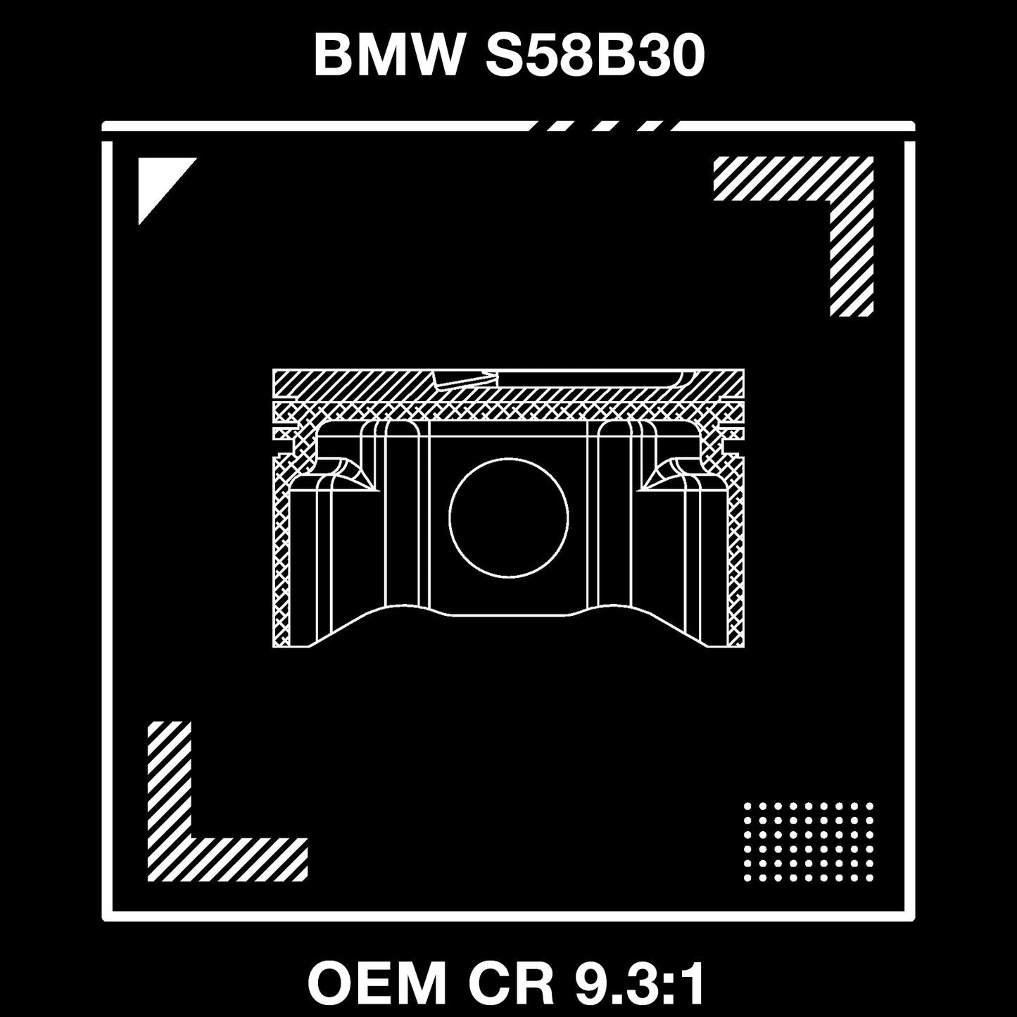ITALIANRP PISTONS - BMW S58 OEM CR 9.3:1